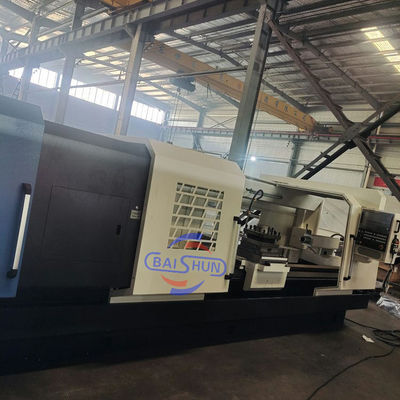 বড় স্পিন্ডল বোর অয়েল ফিল্ড টার্ন QK1327x3000 অনুভূমিক ডাবল চক থ্রেডিং টার্ন মেশিন