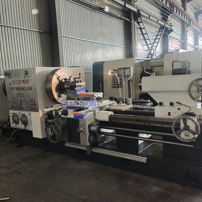 QK1332 CNC পাইপ থ্রেডিং লেদ মেশিন, সর্বোচ্চ থ্রেডিং ব্যাস ৩২০মিমি
