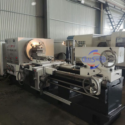 উচ্চ নির্ভুলতা ডাবল চাক লং পাইপ QK1319 বড় Bore CNC পাইপ থ্রেডিং লেদ মেশিন