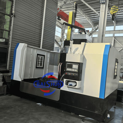 অনুভূমিক CNC লেদ CK5120, যার সর্বোচ্চ টার্নিং ব্যাস 2000mm, সর্বোচ্চ উচ্চতা 1200mm, এবং ওয়ার্কটেবিলের আকার 1800mm